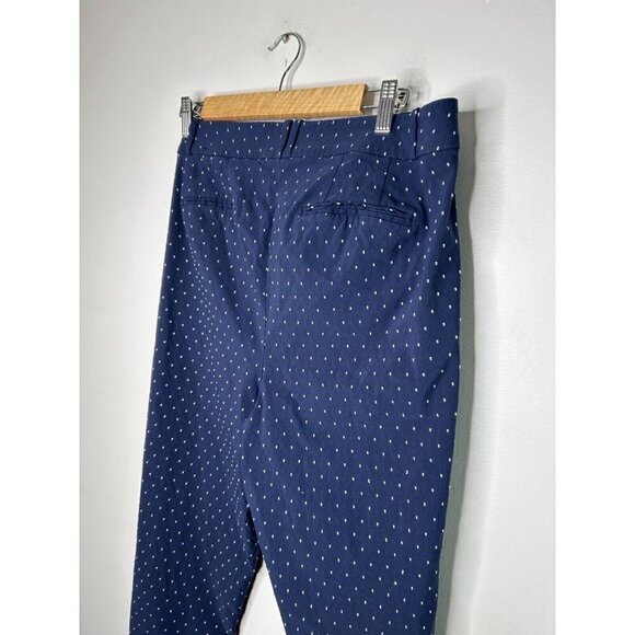 Lane Bryant Womens Blue White Polka Dots Dress Pants Size 14 - Picture 13 of 14